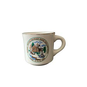 Vintage Boy Scouts Scout Daniel Boone Patriot Days Encampment June 1980 Mug